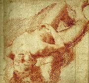 Annibale Carracci liggande naken yngling France oil painting artist